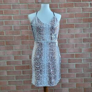Kontatto Sequin Python Snake Print Dress Size Large